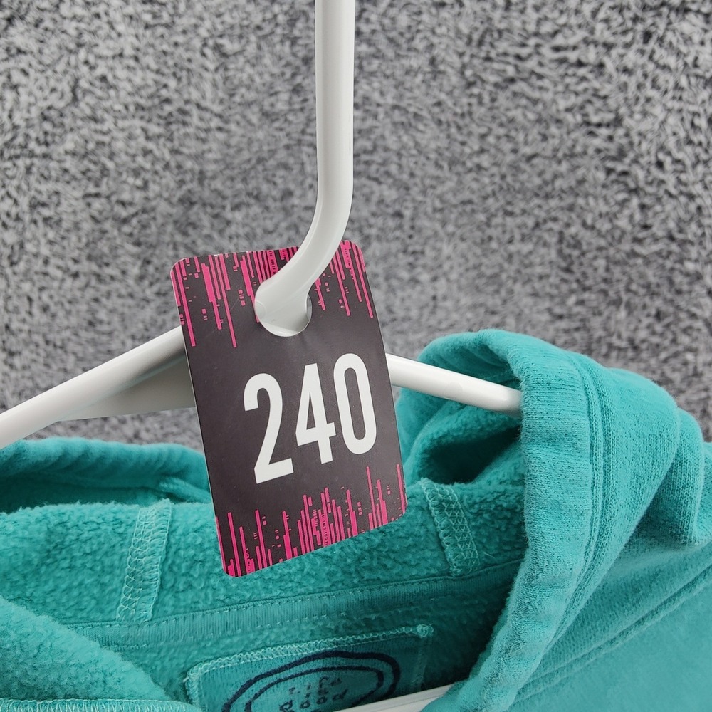Life is Good Women Gorpcore Granola Zip Hoodie XXL Teal Relaxed Fit Fleece Logo - Picture 16 of 16